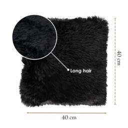 Rackhams Luxury Genuine Sheepskin  40x40cm Real Wool Single Sided Cushion - Brown - 40 x 40 cm - thumbnail 3