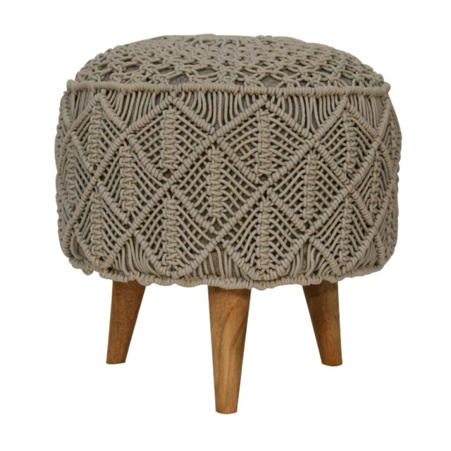 Rackhams Crotchet Grey Footstool - image 1