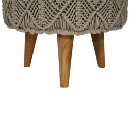 Rackhams Crotchet Grey Footstool - thumbnail 6