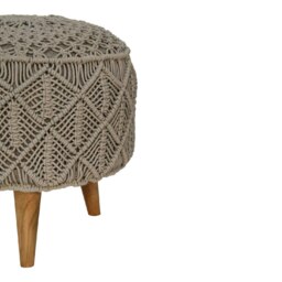 Rackhams Crotchet Grey Footstool - thumbnail 5
