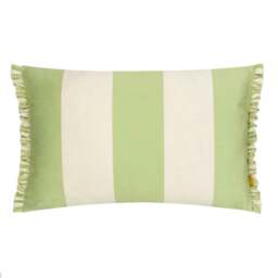 Rackhams Araya Velvet Striped Cushion Cover - Green - 30cm x 50cm - Green - 100% Polyester - thumbnail 2