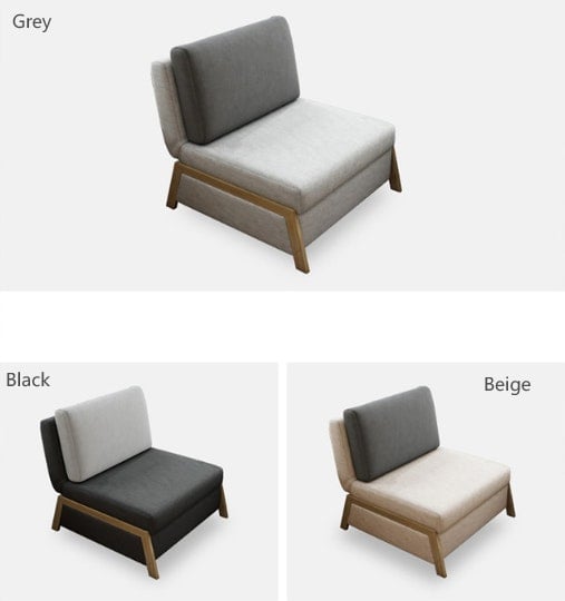 Rackhams Nora Sofa Bed, Single Sofa Bed - Black - 94cm