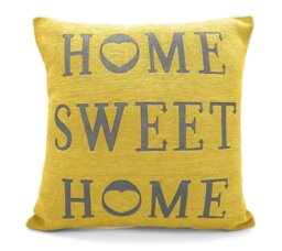 Rackhams Home Sweet Home Cushion - 43cm x 43cm - Ochre