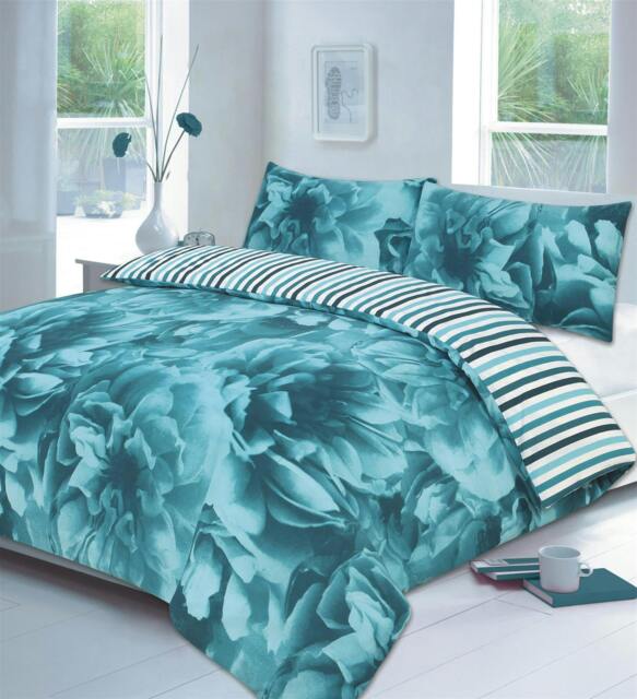 Rackhams Rose Teal Duvet Cover Set - Double - image 1