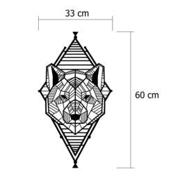 Rackhams Modern Metal Wall Art Geo Wild Theme Home Ornament Decorative Minimalist Design Hanging Wall Sculpture, Black - Metal - Black - thumbnail 3