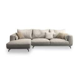 Rackhams NR23 Three Seater Corner Sofa, Leathaire - Three Seater Corner 306cm - Left Hand Facing - Black - thumbnail 3