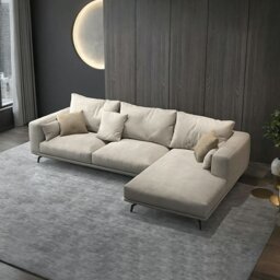 Rackhams NR23 Three Seater Corner Sofa, Leathaire - Three Seater Corner 306cm - Left Hand Facing - Black - thumbnail 1