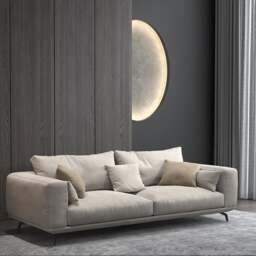 Rackhams NR23 Three Seater Corner Sofa, Leathaire - Three Seater Corner 306cm - Left Hand Facing - Black - thumbnail 2