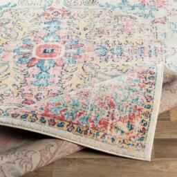 Rackhams Murat-Vintage Red Yellow Blue Traditional Boho Rug - 200 x 275 cm - thumbnail 4