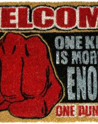 Rackhams One Punch Man Unisex Red Coir Door Mat (One Size) - thumbnail 2