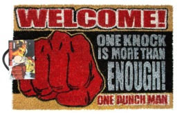 Rackhams One Punch Man Unisex Red Coir Door Mat (One Size) - thumbnail 1