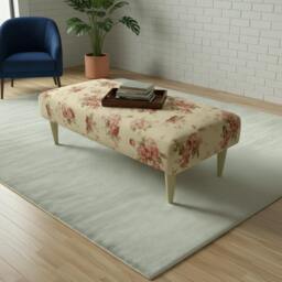 Rackhams Modern Dressing Table Bench – Wide Rectangular Vanity Seat for Bedroom & Dressing Room - 48 x 48 Inches (120 x 120cm) - thumbnail 3