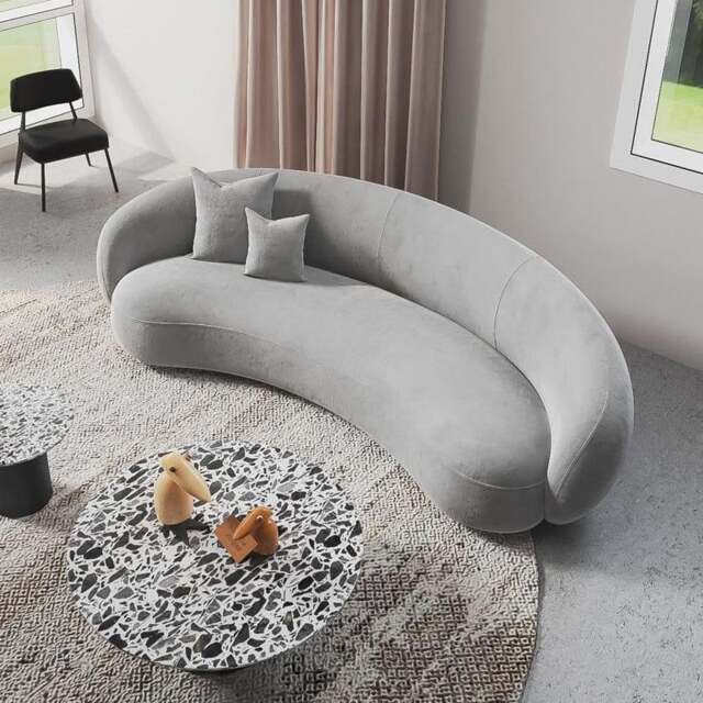 Rackhams Romelia Three Seater Curved Sofa, Velvet - Others ( Contact Us ) - image 1
