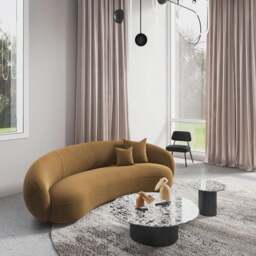 Rackhams Romelia Three Seater Curved Sofa, Velvet - Others ( Contact Us ) - thumbnail 2
