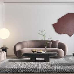 Rackhams Romelia Three Seater Curved Sofa, Velvet - Others ( Contact Us ) - thumbnail 3