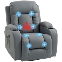 Rackhams Massage Recliner Chair, Recliner Armchair with 8 Vibration & Heat - thumbnail 2