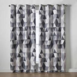 Rackhams Mal Room Darkening Ring Top Curtains - Yellow - 168cm width x 183cm drop - thumbnail 3
