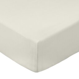 Rackhams 200 Thread Count Cotton Percale Extra Deep Fitted Sheet - Cream - Super King - thumbnail 5