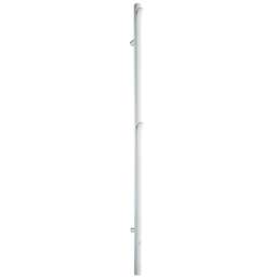 Rackhams Polished Stainless Steel Electric Heated Single Vertical Towel Hook Warmer (W)30mm x (H)1500mm Wall Mounted Bathroom Hanger - thumbnail 1