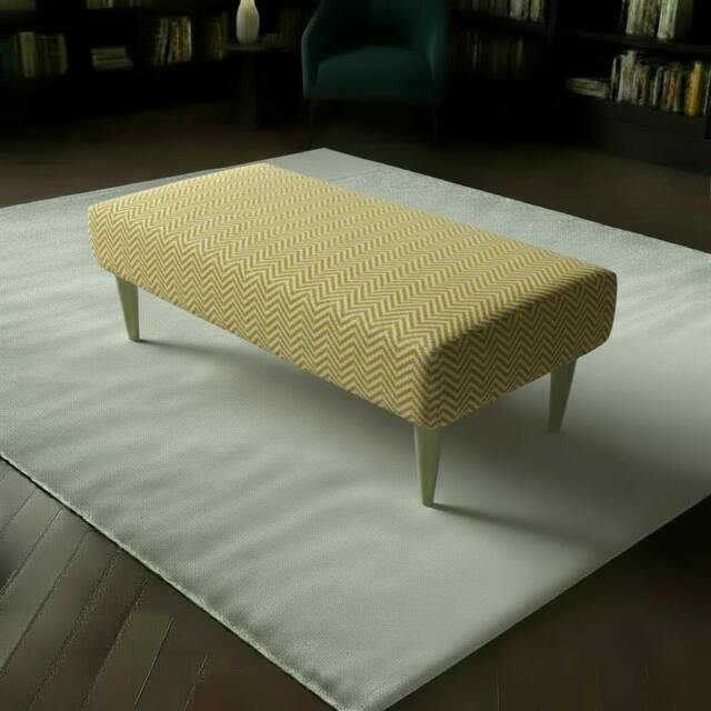 Rackhams Boho Chic Rectangular Footstool – Vibrant Designer Pattern Upholstered Bench - istols UK - 19 x 17 Inches (48 x 43cm) - image 1