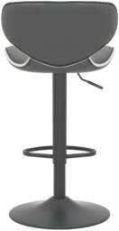 Rackhams Carcaso Single Kitchen Bar Stool, Matt Black Footrest, Adjustable Swivel Gas Lift, Breakfast Bar & Home Barstool, Charcoal Grey - thumbnail 5