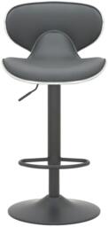 Rackhams Carcaso Single Kitchen Bar Stool, Matt Black Footrest, Adjustable Swivel Gas Lift, Breakfast Bar & Home Barstool, Charcoal Grey - thumbnail 3