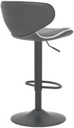 Rackhams Carcaso Single Kitchen Bar Stool, Matt Black Footrest, Adjustable Swivel Gas Lift, Breakfast Bar & Home Barstool, Charcoal Grey - thumbnail 4