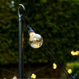 Rackhams Industrial Steel Festoon Lighting Pole - Raw Metal Finish - thumbnail 3
