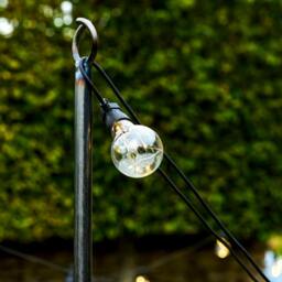 Rackhams Industrial Steel Festoon Lighting Pole - Raw Metal Finish - thumbnail 4