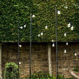 Rackhams Industrial Steel Festoon Lighting Pole - Raw Metal Finish - thumbnail 1