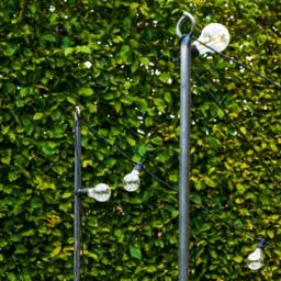 Rackhams Industrial Steel Festoon Lighting Pole - Raw Metal Finish - thumbnail 5
