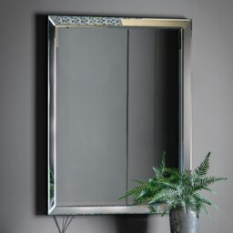Rackhams Luna Overmantle Venetian Wall Mirror - 86.5cm x 112cm - Clear