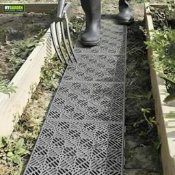 Rackhams My Garden Interlocking Decking Tiles Outdoor - 30x30cm 10 Pack Garden Plastic Tiles Weather-Resistant, Easy Install - Grey - thumbnail 2
