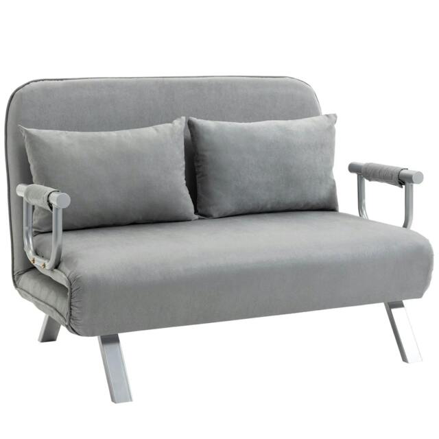 Rackhams Two-Seater Click-Clack Sofa Bed - Light Grey - image 1