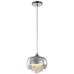 Rackhams Luna Pendant 21CM 1XE14 Designer Light Crafted From A Chrome Fitting And Glass Shades With Suspended Crystals - thumbnail 6