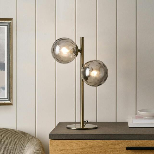 Rackhams Tamara 2-Light Antique Brass Table Lamp - image 1