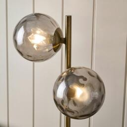 Rackhams Tamara 2-Light Antique Brass Table Lamp - thumbnail 3