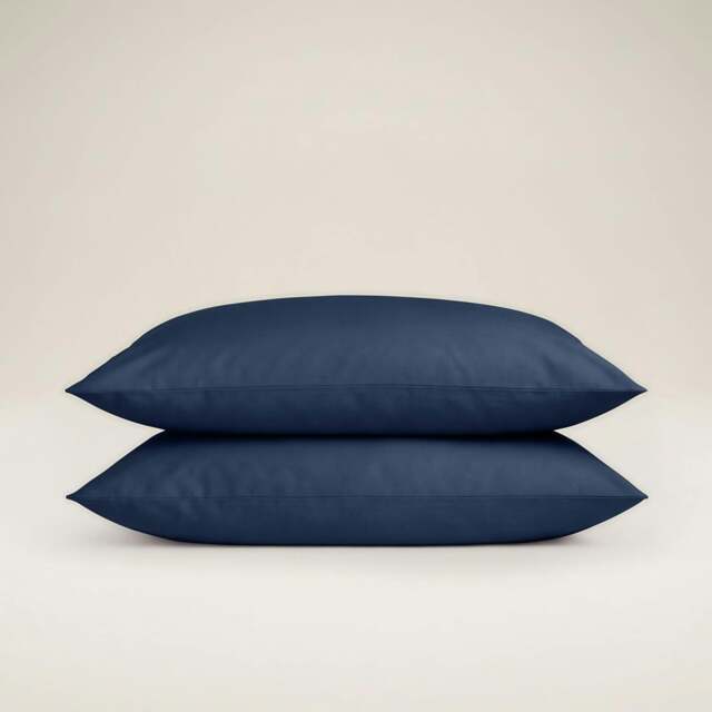 Rackhams Sateen Pillowcase Pair - Navy - King 50x90 cm - image 1
