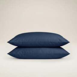 Rackhams Sateen Pillowcase Pair - Navy - King 50x90 cm - thumbnail 1