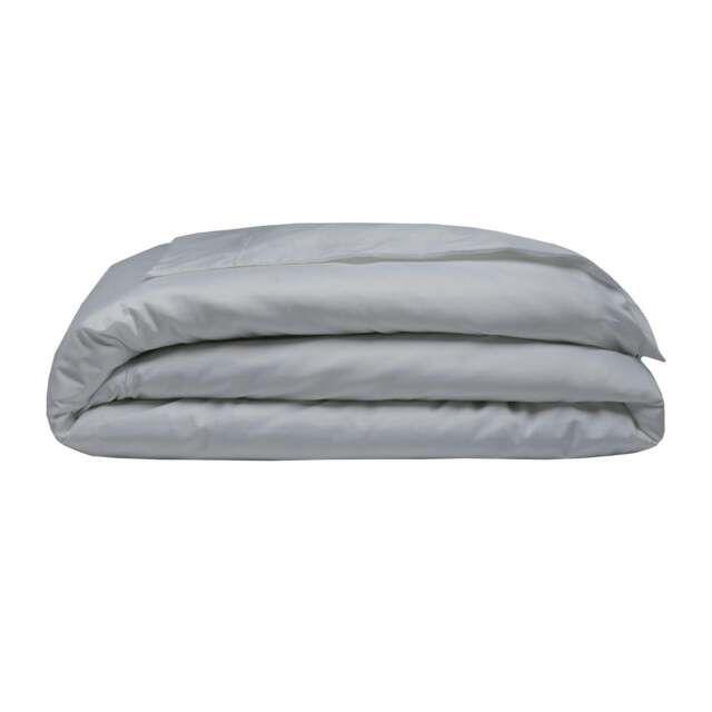 Rackhams Sateen Duvet Cover - Platinum Grey - Single - Platinum Grey - 100% Cotton - image 1