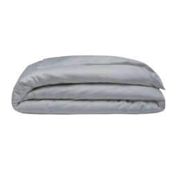 Rackhams Sateen Duvet Cover - Platinum Grey - Single - Platinum Grey - 100% Cotton - thumbnail 2