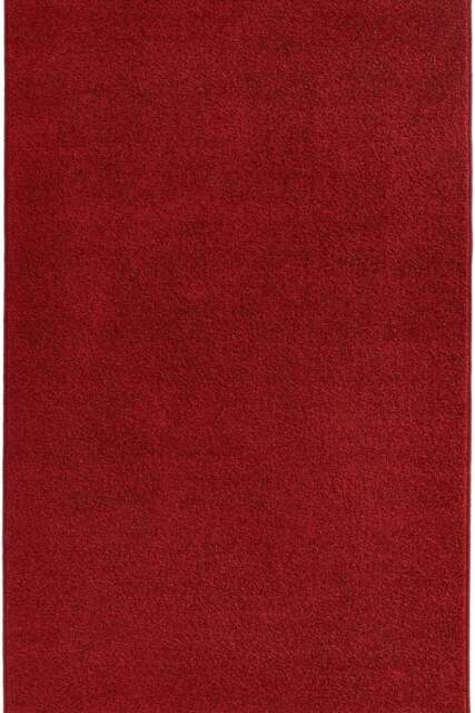Rackhams Modern Plain Velour Red Rug - 80X150 cm - image 1