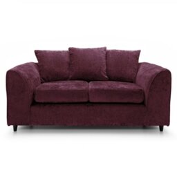 Rackhams Dylan Chenille 3+2 Seater Fabric Sofa in Aubergine - 3 Seater & 2 Seater Set - thumbnail 3