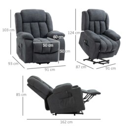 Rackhams Heavy Duty Riser and Recliner Chair Lift Chair for the Elderly - thumbnail 3