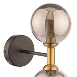 Rackhams Loxley 2 Light Black & Gold Wall Light - thumbnail 5