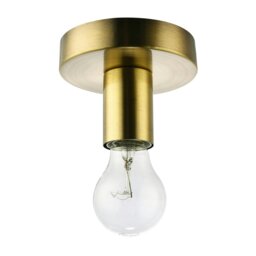 Rackhams Antique Brass Ceiling or Wall Light Fitting for Industrial Style Light Bulbs - thumbnail 1