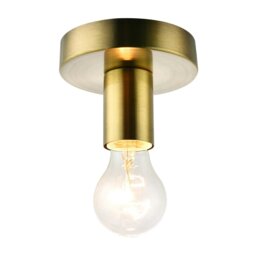 Rackhams Antique Brass Ceiling or Wall Light Fitting for Industrial Style Light Bulbs - thumbnail 4