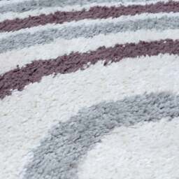 Rackhams Moodi Shaggy Grey/Purple Smokeberry Rug - Ø 120 cm - thumbnail 4