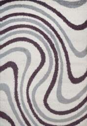 Rackhams Moodi Shaggy Grey/Purple Smokeberry Rug - Ø 120 cm - thumbnail 2