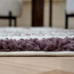 Rackhams Moodi Shaggy Grey/Purple Smokeberry Rug - Ø 120 cm - thumbnail 6